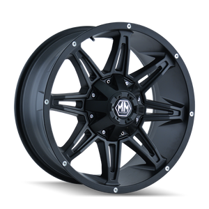 Mayhem 8090 Rampage 20x9 / 8x180 BP / 18mm Offset / 124.1mm Hub Matte Black Wheel