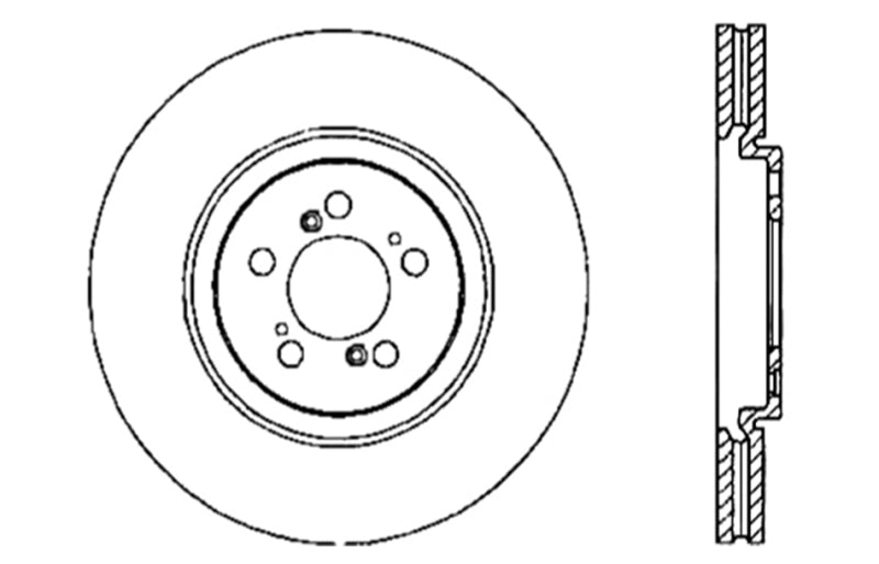 StopTech 97-05 Acura NSX Drilled Sport Right Front Rotor
