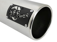 Load image into Gallery viewer, aFe SATURN 4S 4in SS Intercooled Exhaust Tip - Polished 4in In x 5in Out x 12in L Bolt-On