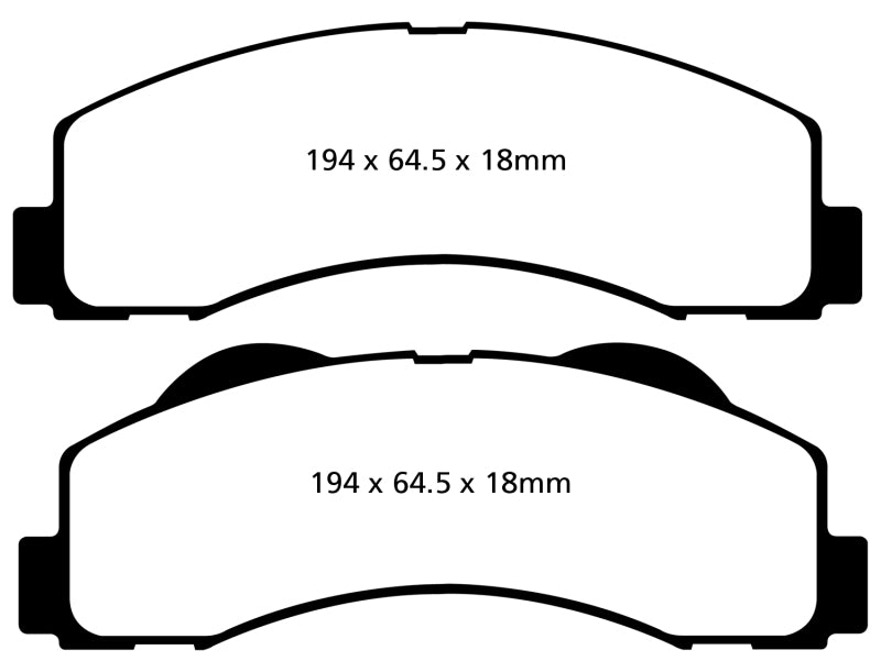 EBC 15+ Ford Expedition 3.5 Twin Turbo 2WD Redstuff Front Brake Pads
