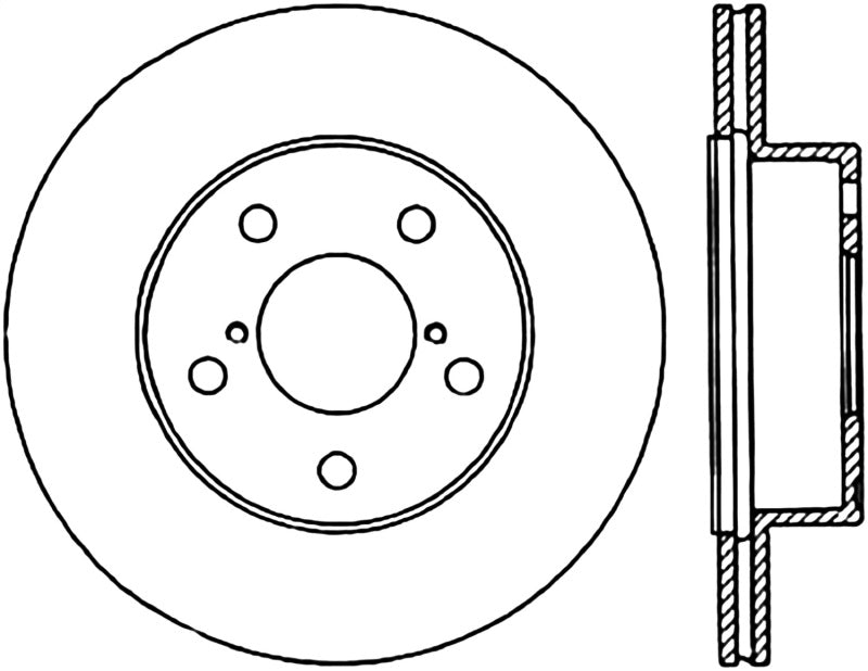 StopTech Power Slot 04 STi (5x100) Rear Right Cryo Rotor