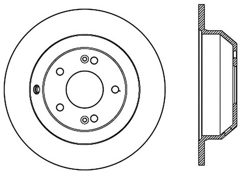 StopTech Power Slot 2011-2015 Kia Sorento Rear Left Slotted Rotor