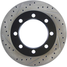 Load image into Gallery viewer, StopTech 95-99 Ford F250 Pickup / 95-98 F350 Pickup Front Slotted &amp; Drilled Right Rotor