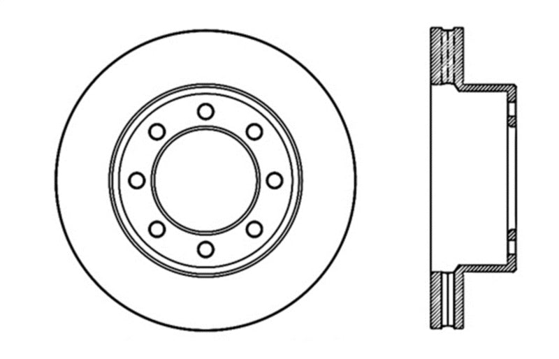 StopTech 10-18 Ram 2500 / 11-18 Ram 3500 / 10-15 Ram 4000 Front Left Cryo Drilled Rotor