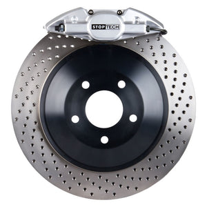 StopTech 89-95 Nissan Skyline GT-R R32 Rear BBK ST22 328x28 Drilled Rotors Silver Calipers
