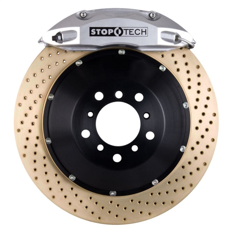 StopTech 91-05 Acura NSX Rear BBK w/Silver ST-40 Calipers Zinc Drilled 328x28mm Rotors Pads SS Lines