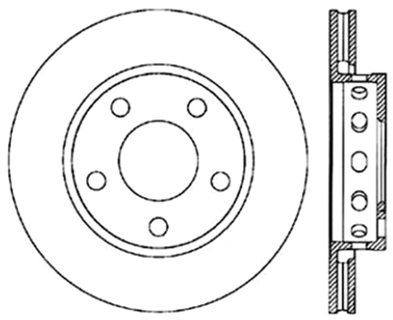 StopTech 2/99-02 Audi S4 Slotted & Drilled Right Rear Rotor