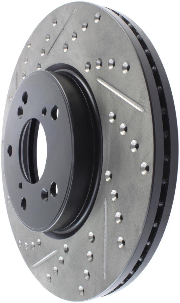 StopTech 09-10 Acura TSX/ 08-10 Honda Accord Coupe Right Front Slotted & Drilled Rotor