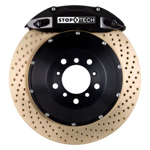 StopTech 06-09 Honda Civic Si Front BBK w/Black ST-40 Caliper Zinc Dril 328x28mm Rotors Pads & Lines