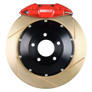 StopTech 89-95 Nissan Skyline GT-R R32 BBK ST22/328x28 Slotted Zinc Front Rotors w/ Red Cals
