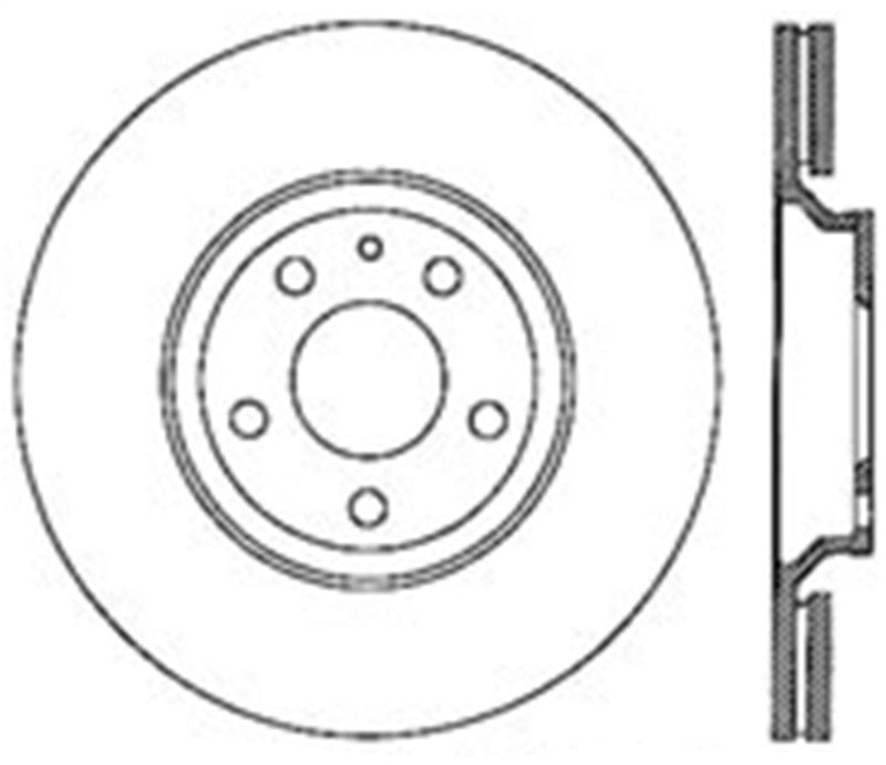 StopTech 08-11 Audi TT Quattro Front Left Drilled Sport Cryo Brake Rotor