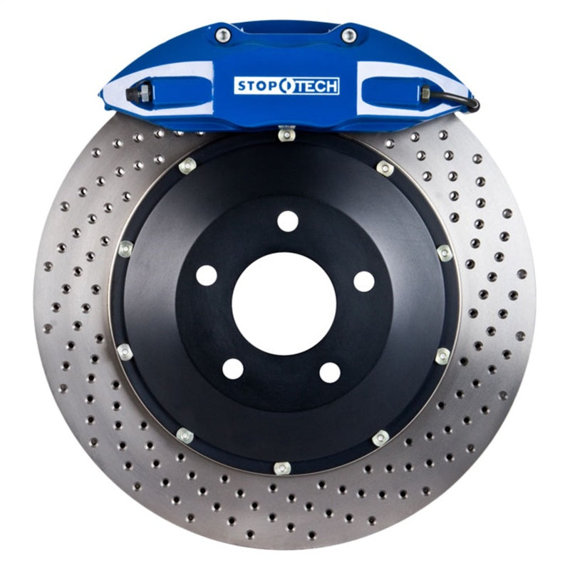 StopTech 06-09 BMW M5/M6 Rear Big Brake Kit Blue ST-41 Calipers Drilled 380x32mm Rotors