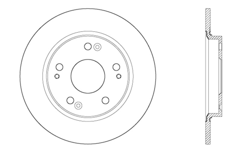 StopTech Honda CR-Z Left Rear Slotted & Drilled Rotor