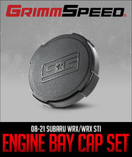 Load image into Gallery viewer, GrimmSpeed Subaru Engine Bay Reservoir Cap Set - Black (Set of 6)