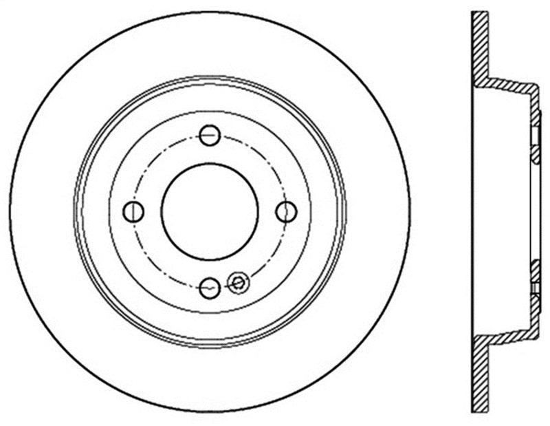 StopTech Sport Cross Drilled Brake Rotor - Rear Left