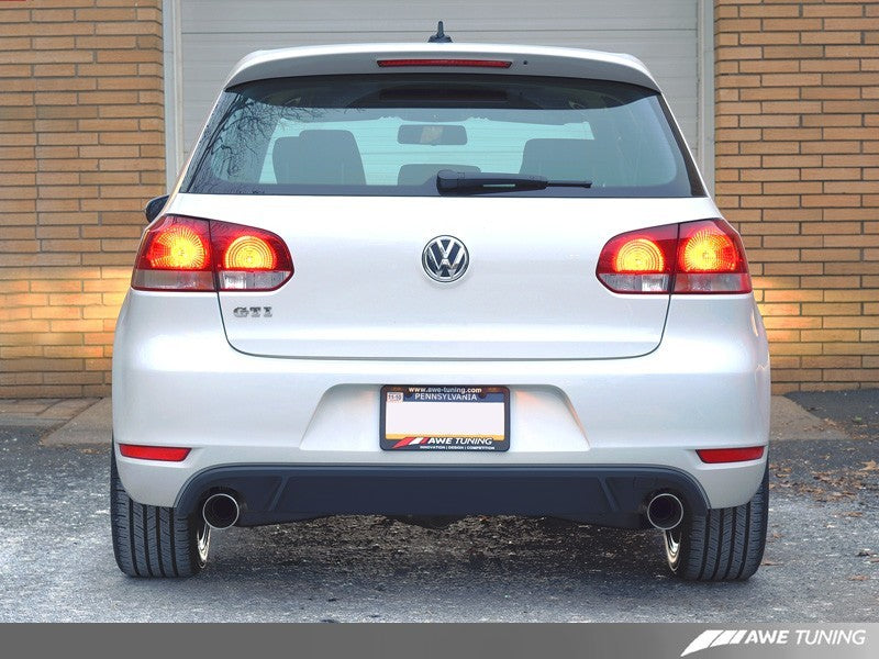 AWE Tuning Mk6 GTI Performance Cat-Back - Chrome Silver Round Tips