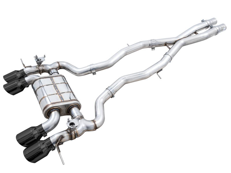 AWE Tuning SwitchPath Cat-Back Exhaust for BMW G8X M3/M4 - Diamond Black Tips