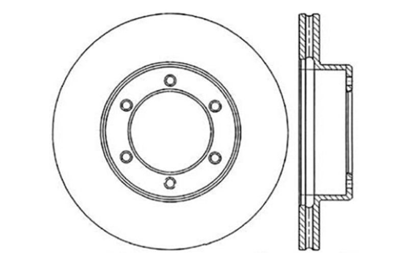 StopTech 91-98 Toyota 4Runner Drilled Sport Front Left Rotor
