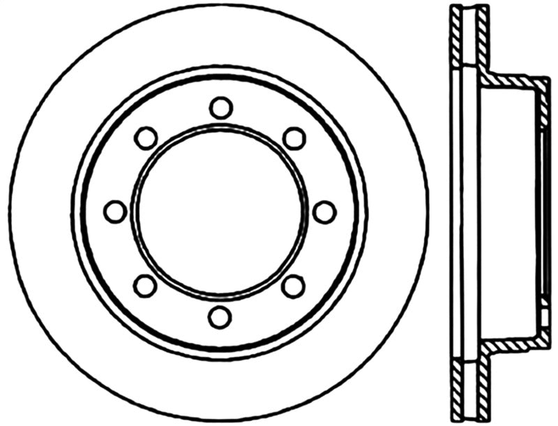 StopTech 95-99 Ford F250/350 Front Left Cryo Sport Slotted Rotor