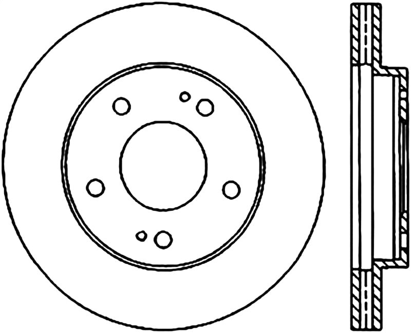 StopTech Power Slot 90-99 Mitsubishi Eclipse/Eagle Talon/Plymouth Laser Left Front Cryo Rotor