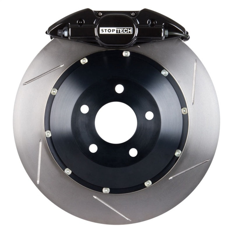 StopTech 99-02 Audi S4 Rear Big Brake Kit Black ST-22 Calipers 328x28mm Slotted Rotors
