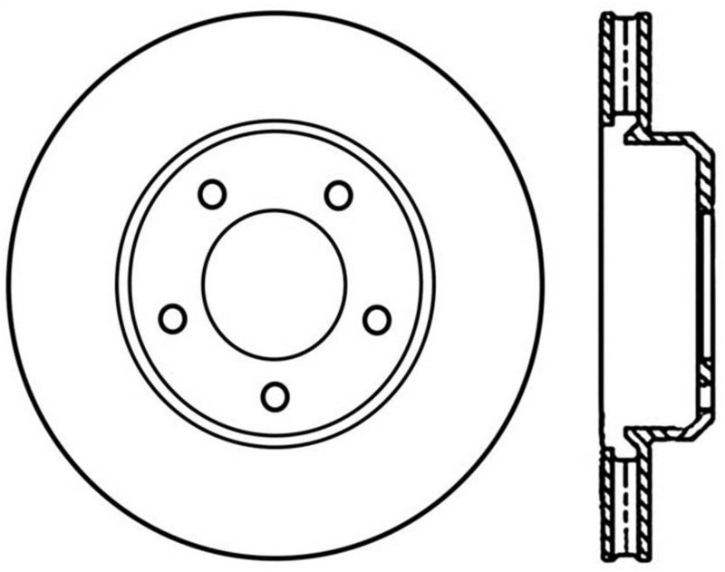 StopTech 05-19 Chrysler 300 Sport Slotted & Drilled Front Left Cryo Rotor