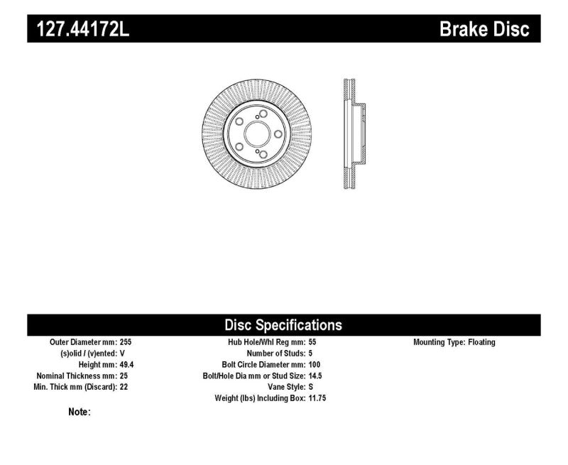 StopTech Slotted & Drilled Sport Brake Rotor
