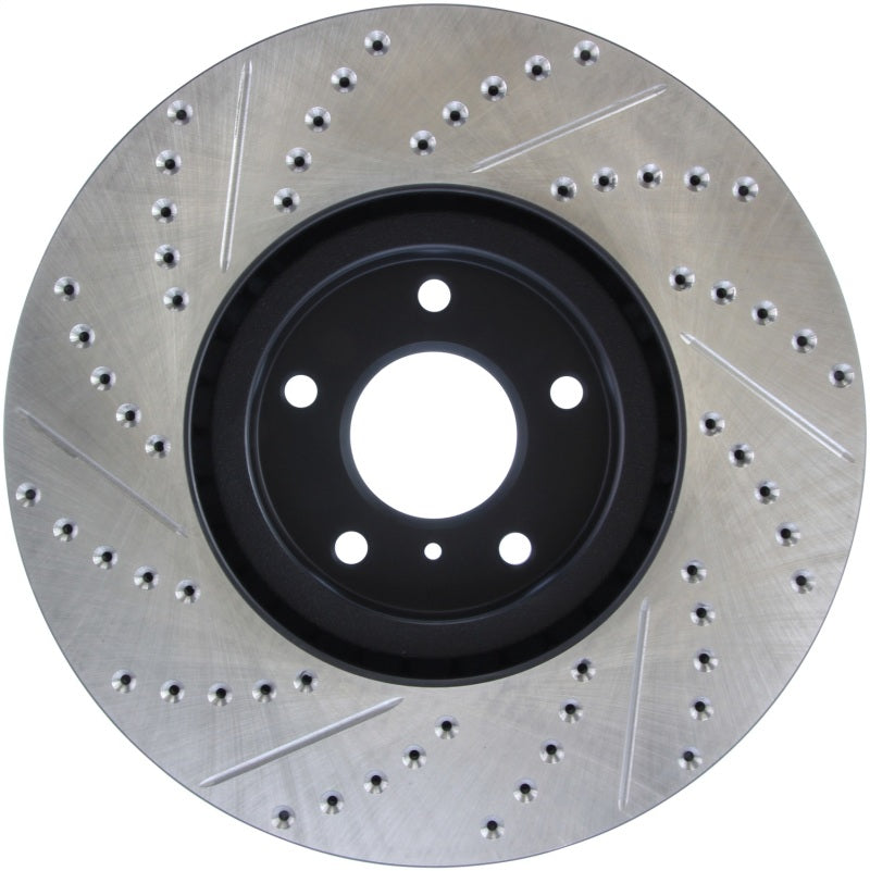 StopTech 07-08 Infiniti G35 / 08-09 G37 SportStop Slotted & Drilled Front Left Rotor