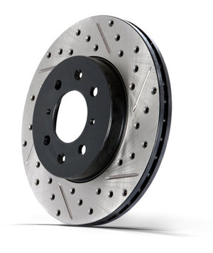 StopTech Select Sport 10-13 Kia Soul / Forte Left Slotted & Drilled Sport Brake Rotor - Rear