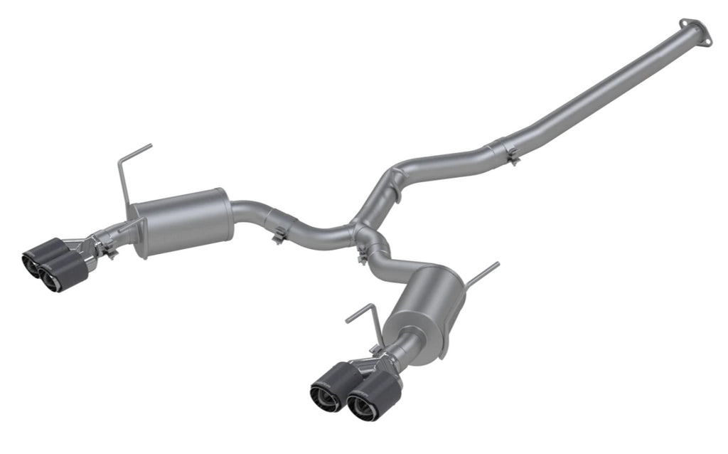 MBRP 2022+ Subaru WRX 3in Cat-Back Dual Split Rear Quad Carbon Fiber Tips Street Profile Exhaust