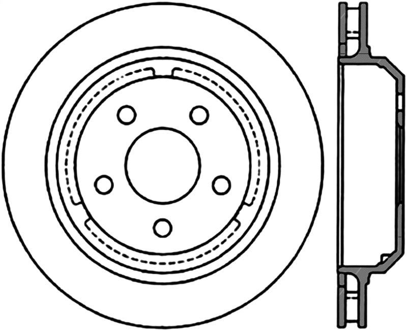StopTech Power Slot 98-02 Chevy/Pontiac Camaro/Firebird Slotted Right Rear CRYO Rotor