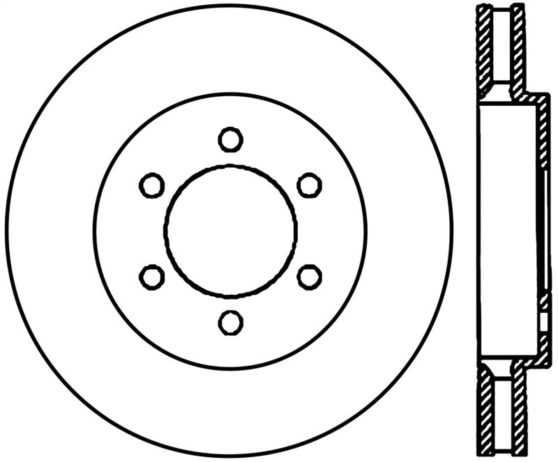 StopTech Power Slot 04-09 Ford F150 4WD 6 Lug Front Right Cryo Slotted Rotor