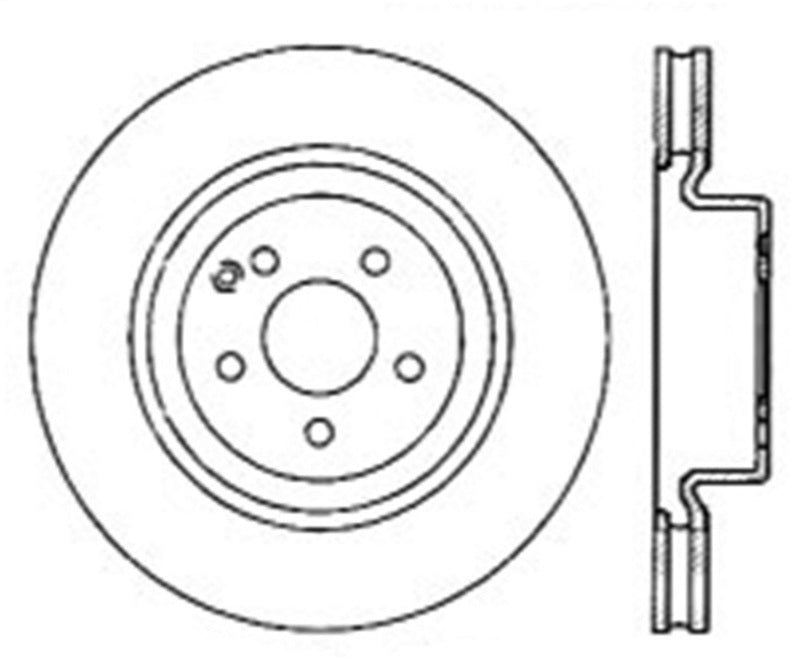 StopTech 05-09 Mercedes Benz CLS500/CLS550 / 09 E500/E550 Slotted & Drilled Left Front Rotors