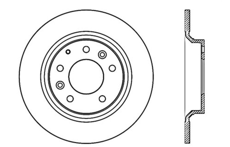 StopTech Mazda Mazda6 Slotted & Drilled Right Rear Rotor