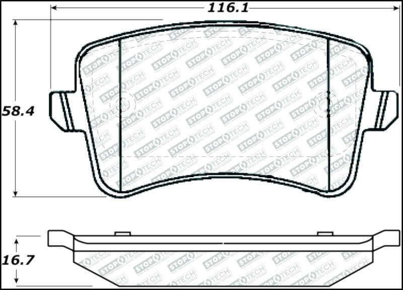 StopTech Street Select 08-17 Audi S5 Rear Brake Pads