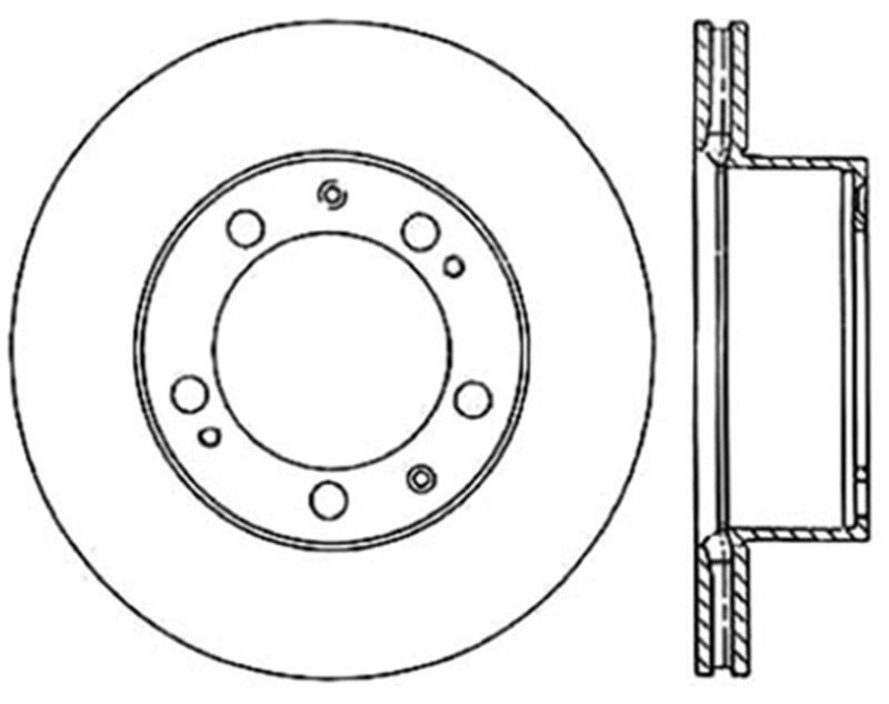 StopTech 90-91 Porsche 944 (Exc Turbo)/92-95 968 (Exc Sport) Drilled Left Front Rotor