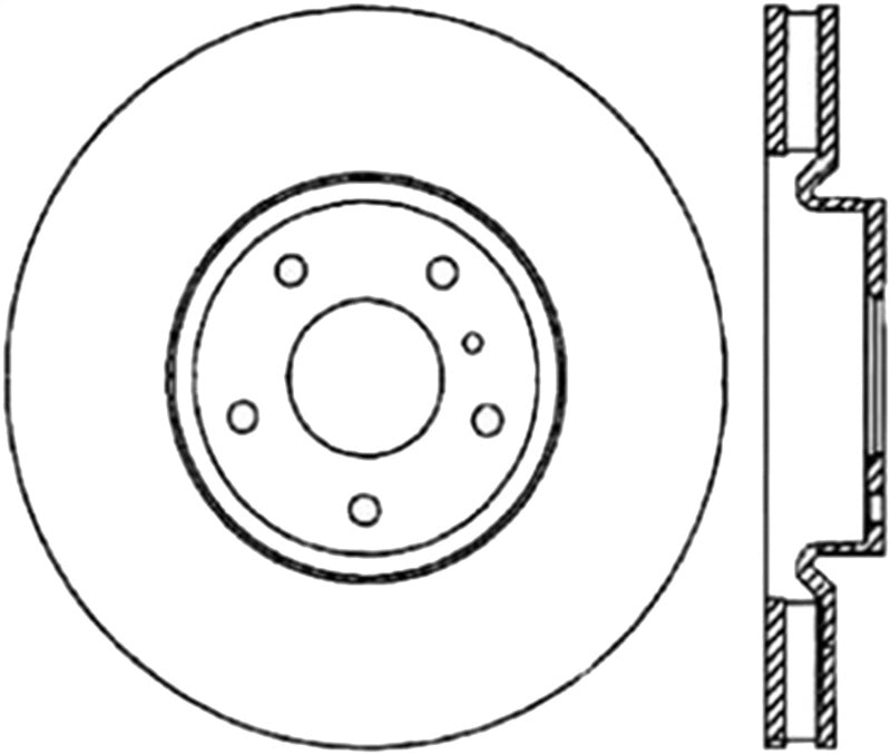 StopTech 03-08 Nissan 350Z Sportstop Cryo Drilled Left Front Rotor
