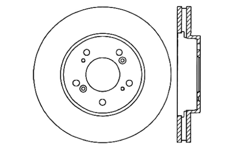 StopTech 05-10 Honda Odyssey SportStop Slotted & Drilled Right Front Rotor