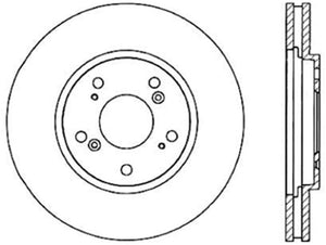 StopTech 91-96 Acura NSX CRYO-STOP Slotted & Drilled Sport Brake Rotor - Left Rear
