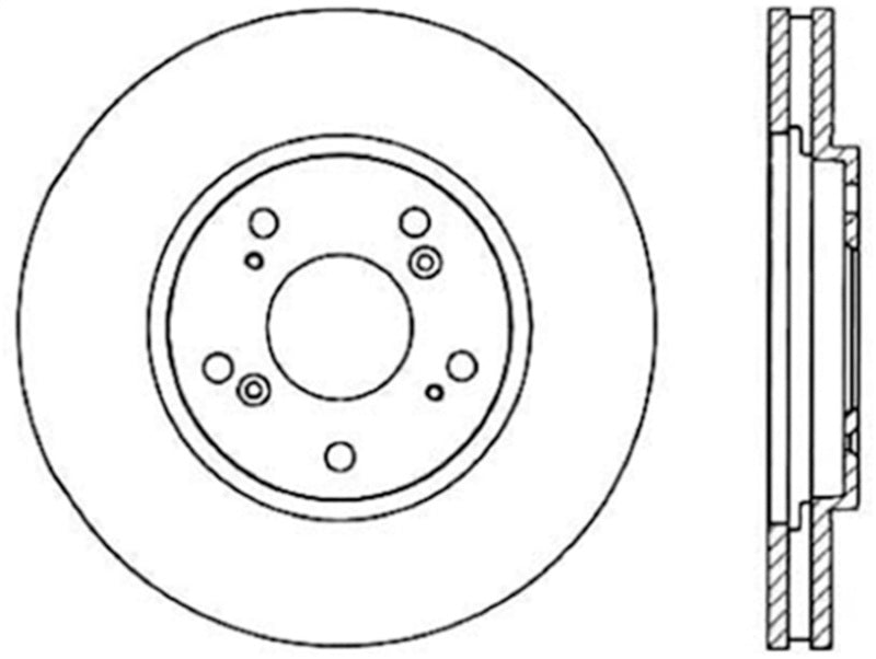 StopTech 91-96 Acura NSX CRYO-STOP Slotted & Drilled Sport Brake Rotor - Left Rear