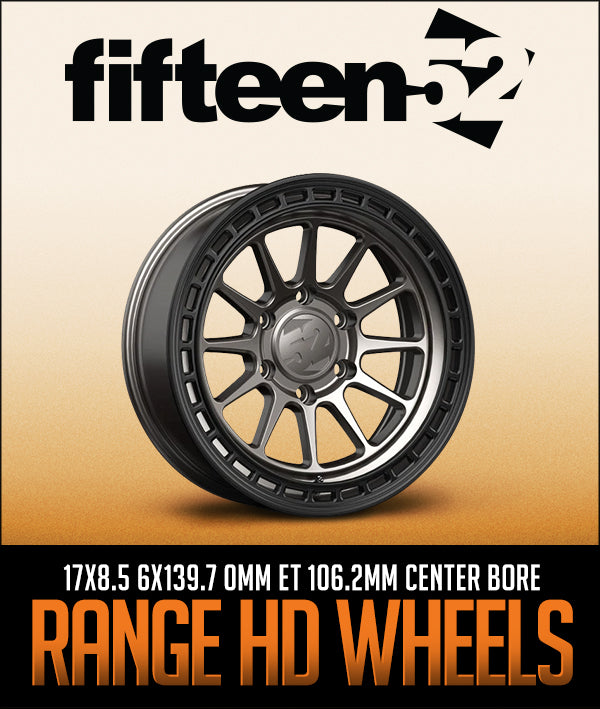 fifteen52 Range HD 17x8.5 6x139.7 0mm ET 106.2mm Center Bore Asphalt Black Wheel