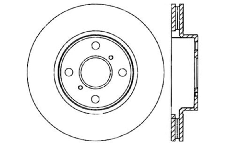 StopTech 04-07 Scion xA / 04-06 xB SportStop Slotted & Drilled Left Front Rotor