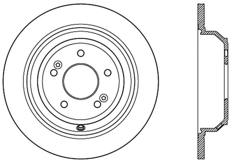 StopTech Sport Cross Drilled Brake Rotor - Rear Left