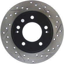 Load image into Gallery viewer, StopTech 11-16 Hyundai Elantra Slotted &amp; Drilled Left Rear Rotor