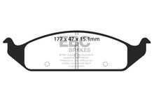 Load image into Gallery viewer, EBC 95-97 Chrysler Cirrus 2.4L (14in Wheels) Yellowstuff Front Brake Pads