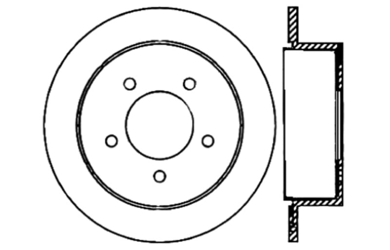 StopTech 06-10 Jeep Commander / 06-10 Gr Cherokee (Exc SRT-8) Slotted & Drilled Rear Left Rotor