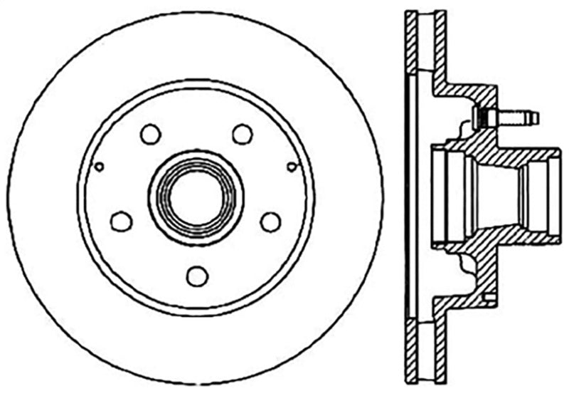 StopTech 93-95 Chevrolet / GMC G-Series Cryo Slotted Front Left Sport Brake Rotor