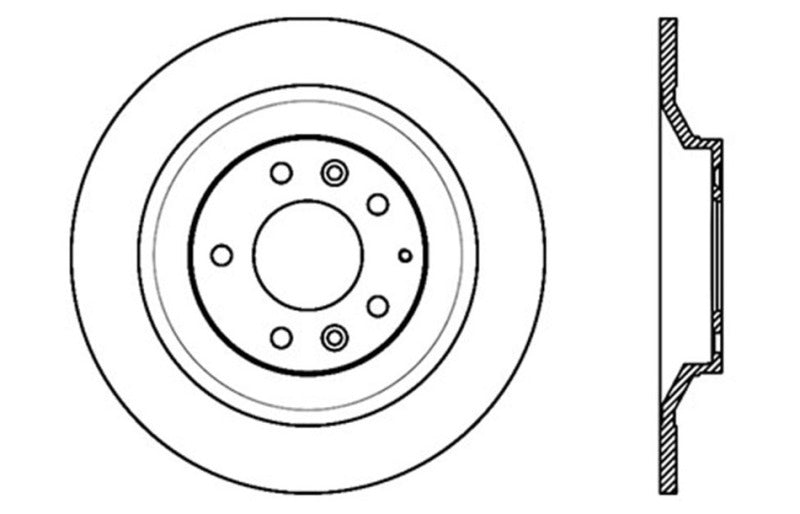 StopTech 06-07 Mazda Tribute 6 Slotted & Drilled Left Rear Rotor