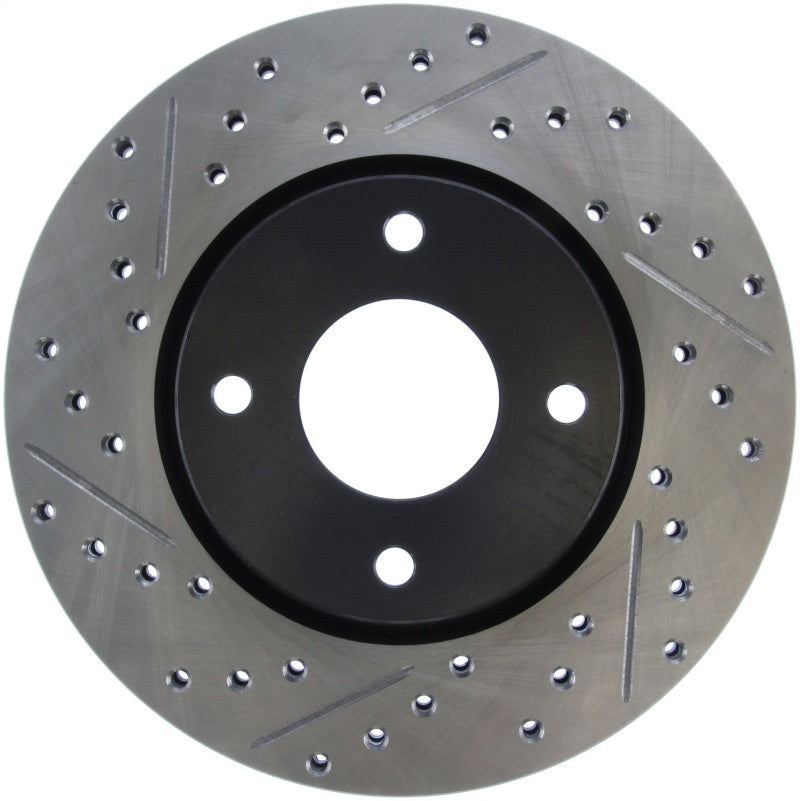 StopTech 10 Nissan Cube / 07-09 Sentra / 07-09 Versa Slotted & Drilled Front Right Rotor