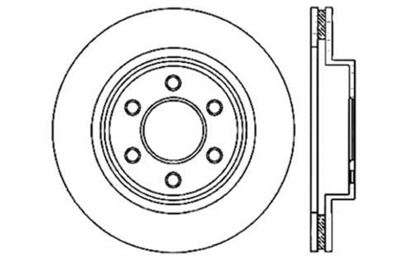 StopTech Power Slot 03-06 & 08-10 Dodge Viper SRT-10 Drilled & Slotted Left Front Rotor
